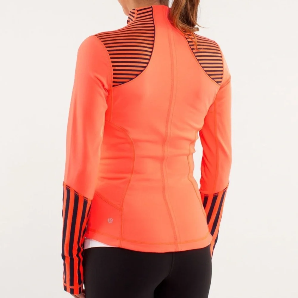 Lululemon Forme Jacket Light Flare / Classic Stripe Inkwell Size 6